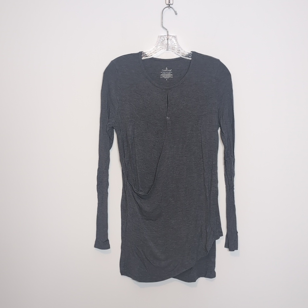 Cuddl Duds Long Sleeve Snap Front Nursing Shirt